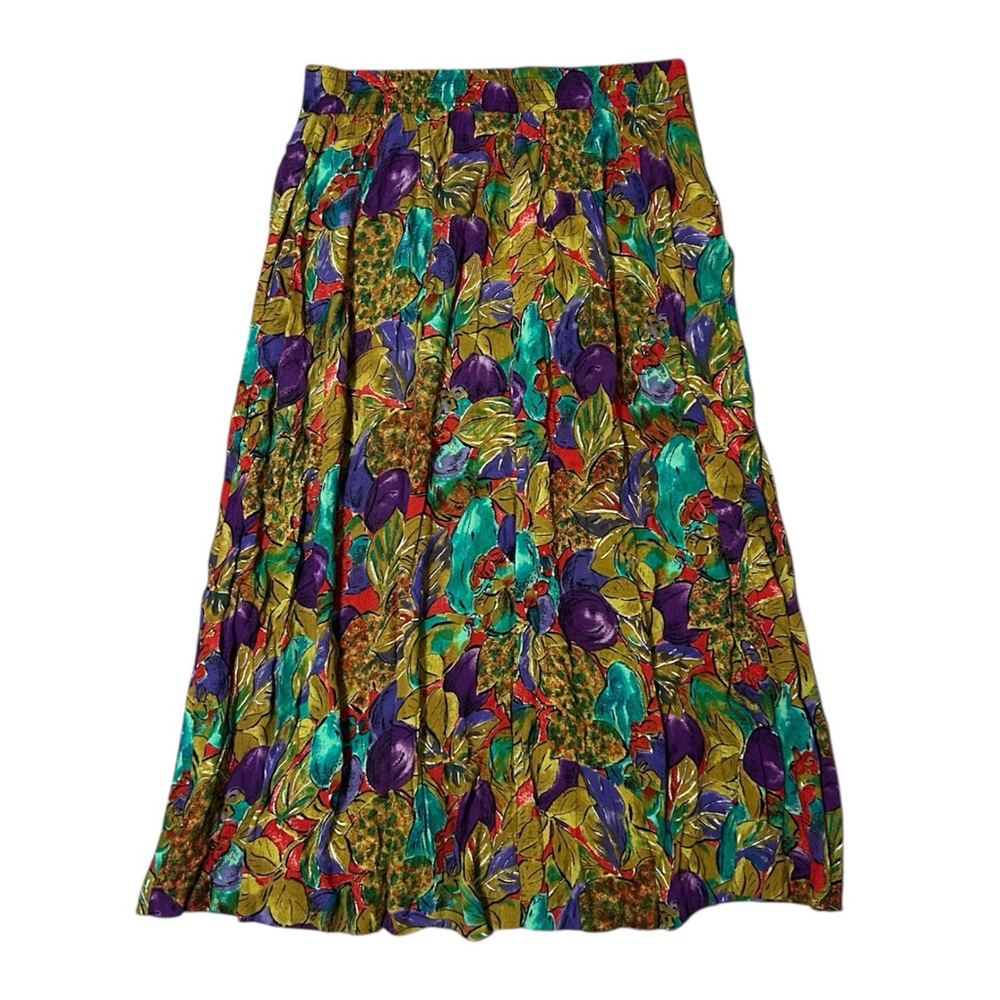 Melrose Floral Pleated Long Skirt Women’s Size Medium